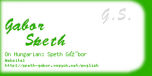 gabor speth business card